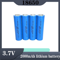 18650 2000mah  3.7V battery ICR18650 rechargeable lithium-ion battery suitable for flashlight  power box replacement battery