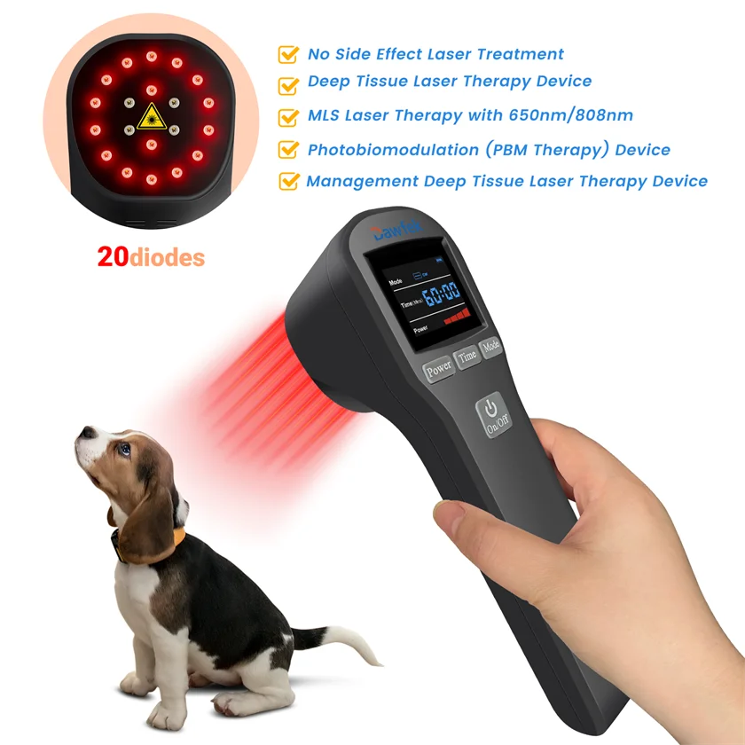 

Dawfek 808nm 650nm Red Light Laser Class 4 Laser Therapy Light Dog Red Light Laser for Rheumatoid Arthritis for Pains Home Use