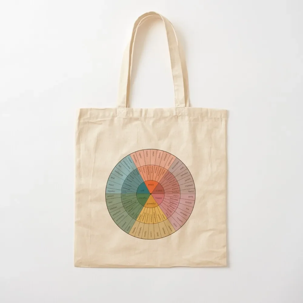 

Emotion Wheel Psychology Design Tote Bag Candy bags tote bag custom eco bag folding reusable grocery bags