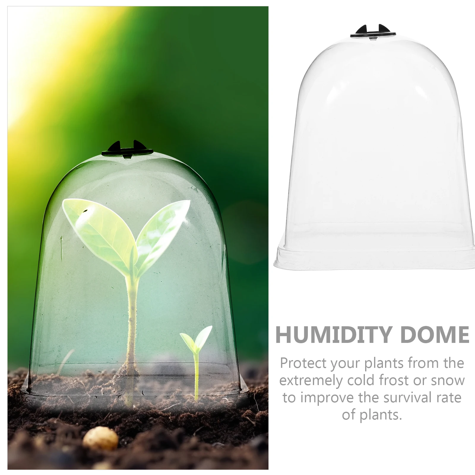 

10pcs Garden Dome Plant Cover Frost Protection Clear Humidity Dome For Outdoor Plants Freeze Resistant Transparent Protector