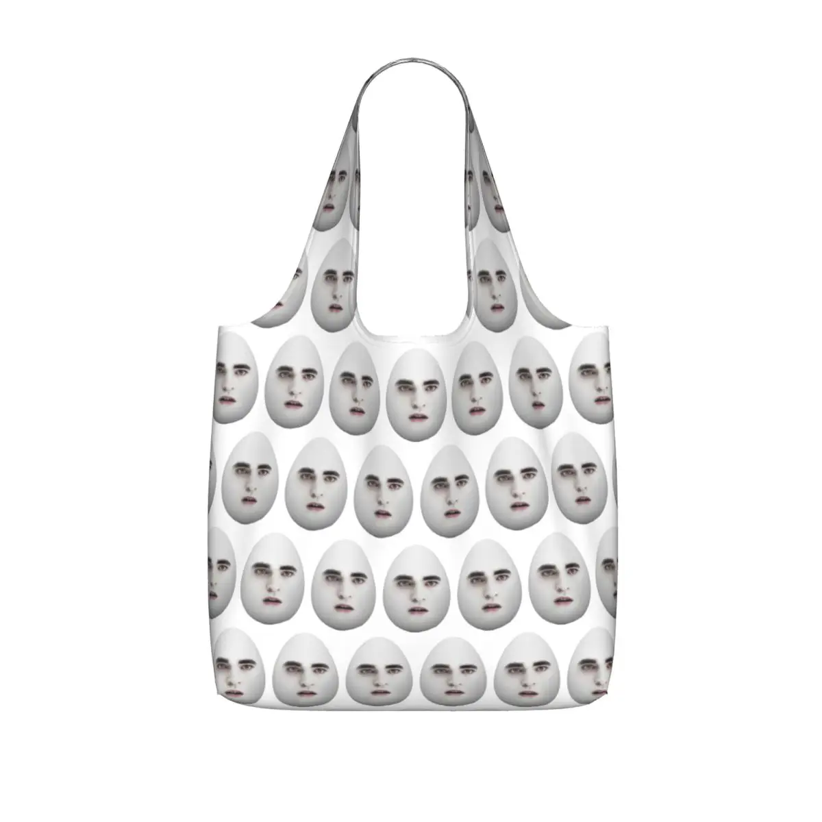 Eggward Funny Edward Cullen Shopping Tote Bag Canvas Large Capacity Shoulder Bags Shopper Grocery Handbag for Women