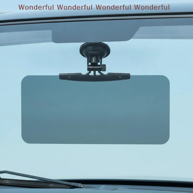 Car Anti-Glare Rear View Mirror Anti-UV Reduce Glare Vehicle Sunshade for Wet Weather Driving