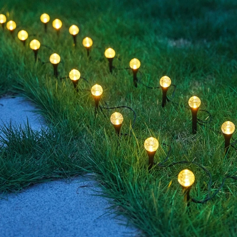 20 en 1 bulle solaire pelouse lumière jardin décor voie lampe extérieure étanche 8 Modes d'éclairage pour vacances jardin chemin cour