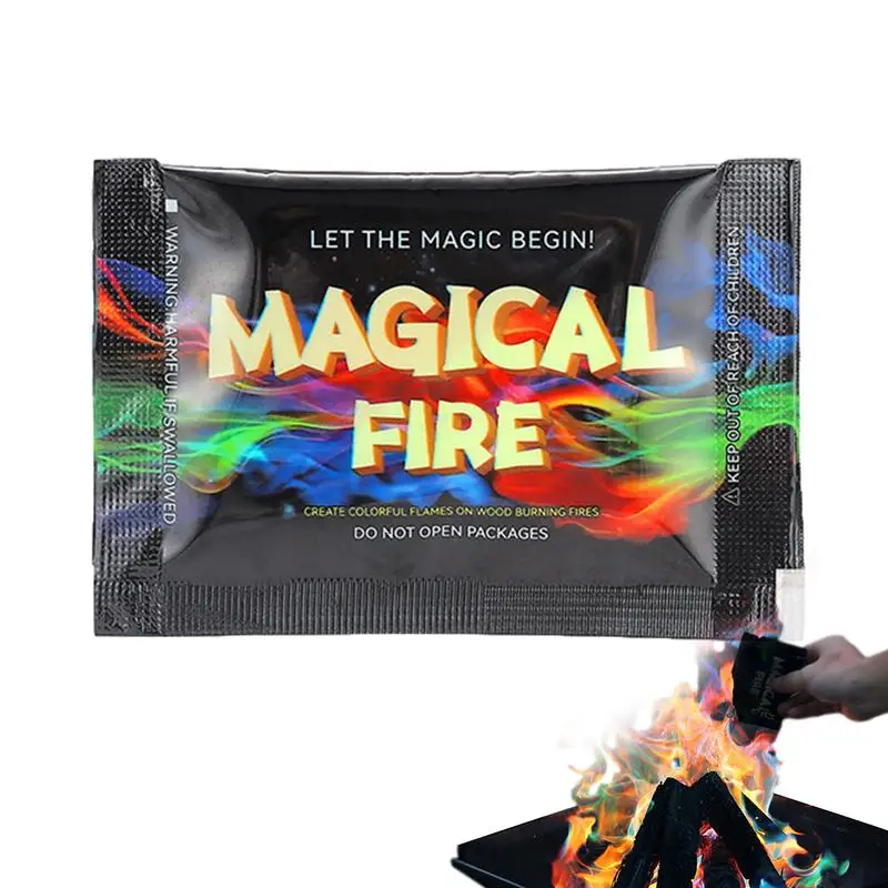 Bonfire Magic Color Changing Powder Magician Tricks Colorful Flames Mystical Fire Camping Party Atmosphere Enhancement Supplies