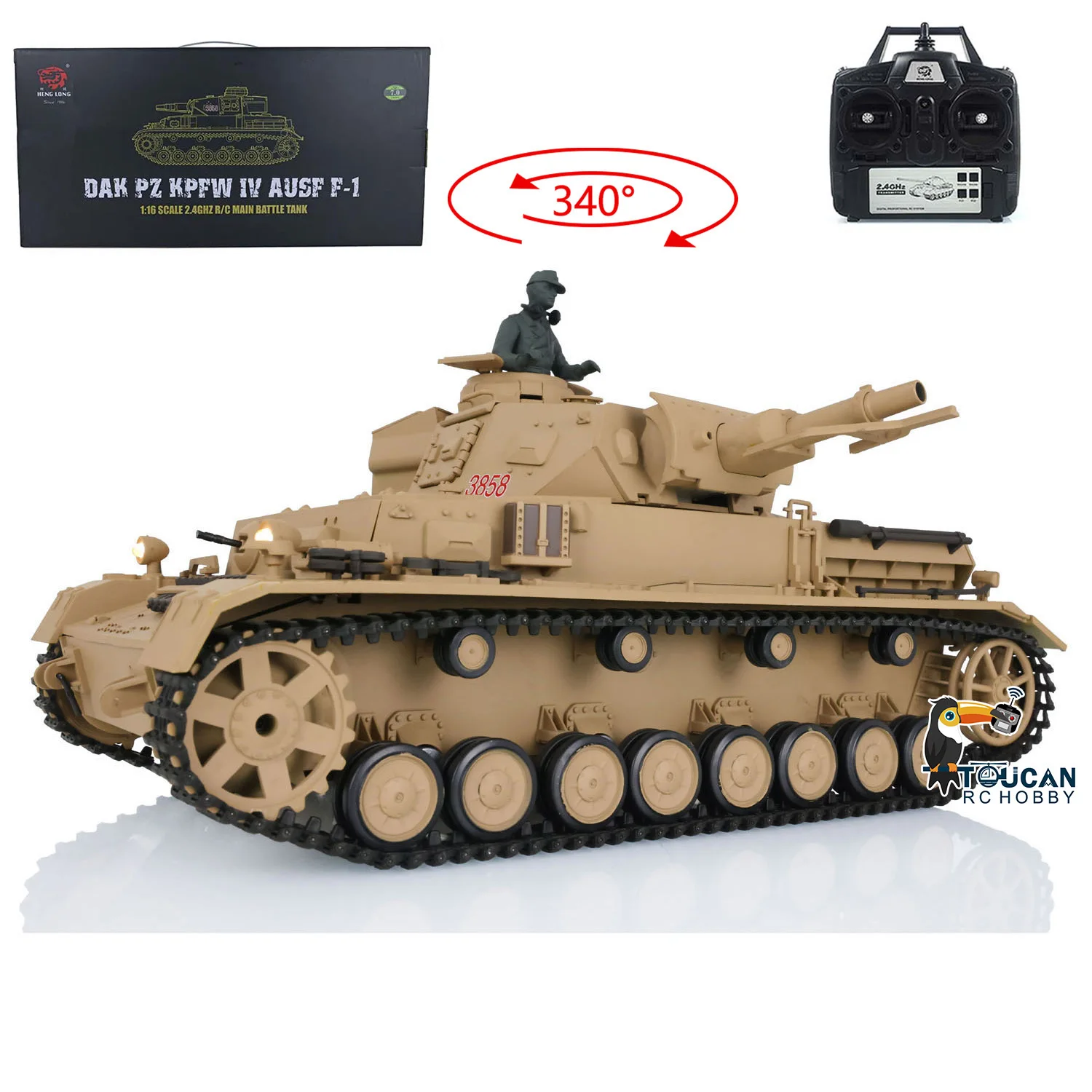 

2,4G Heng Long масштаб 1/16 7,0 пластиковый немецкий танк Panzer IV F RTR RC модель 3858 игрушки для взрослых TH17379
