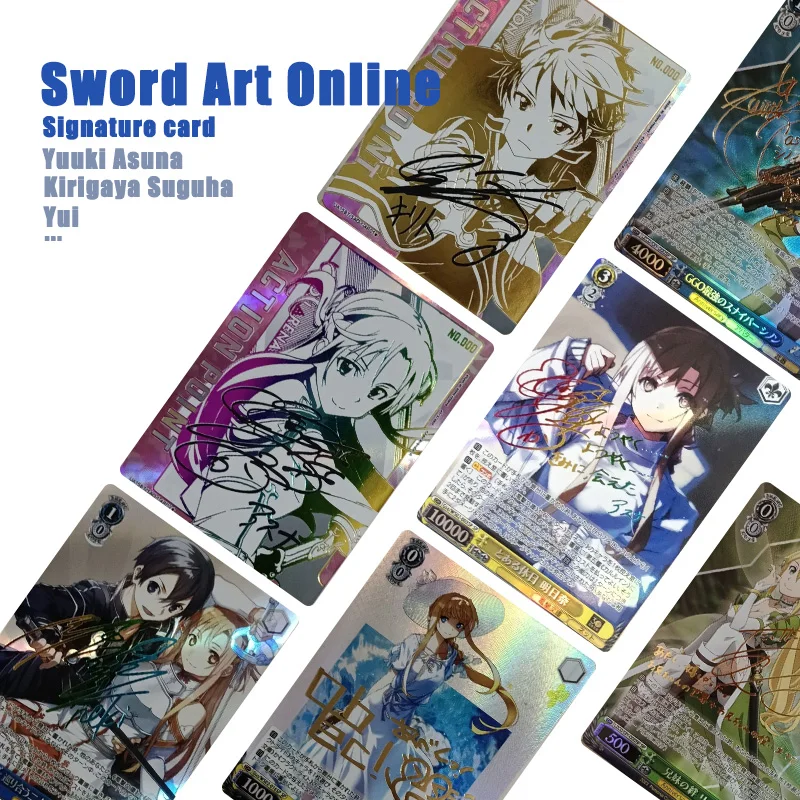

Коллекционные карточки Sword Art Online: Японский роман, сделай сам, Иуи Юки, Асуна, Киригая Сугуха, игрушки, подарок