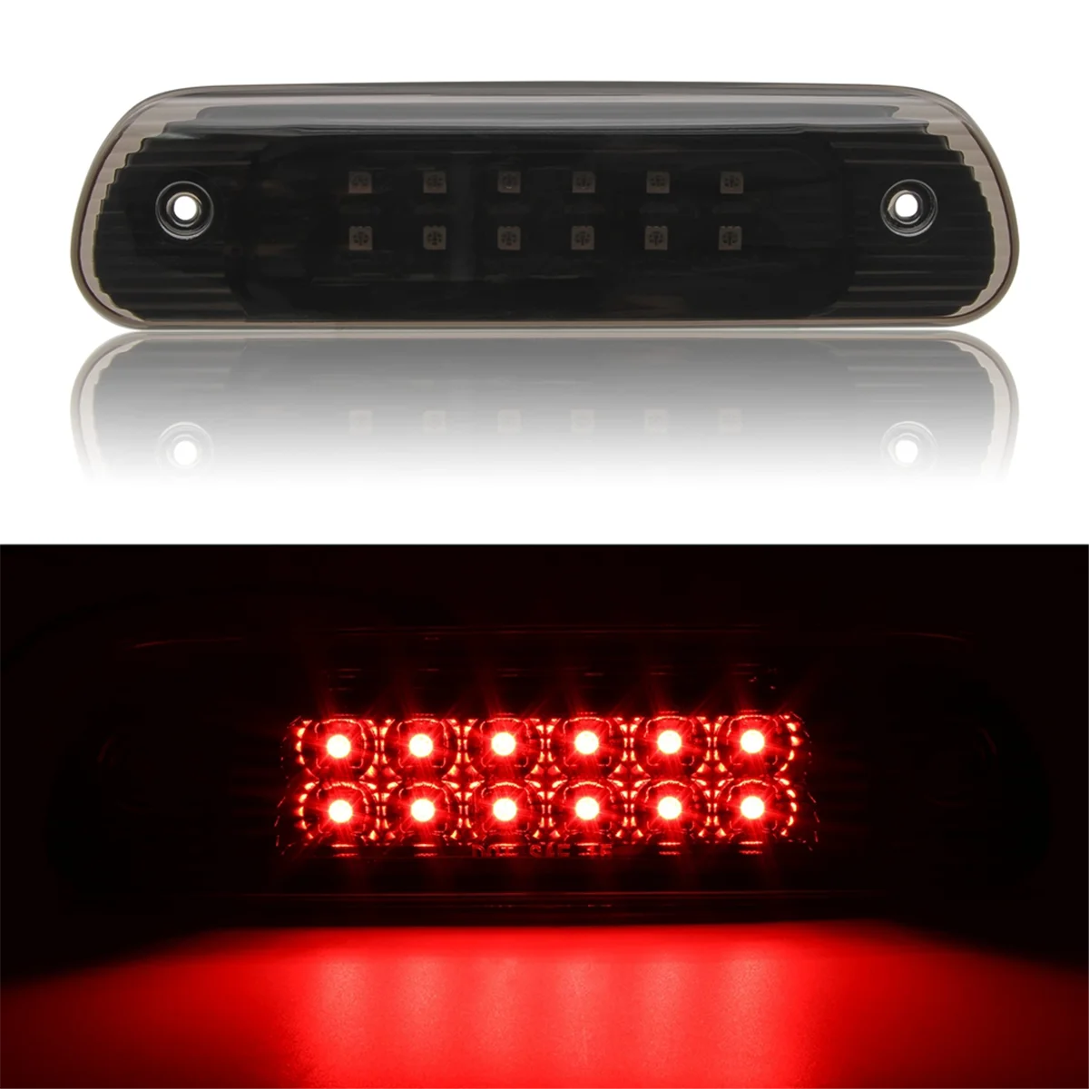 

Reliable-For Jeep Grand Cherokee 1999-2004 LED 3Rd Third Brake Light Rear High Mount Stop Light Lamp, Smoked Black-A87D