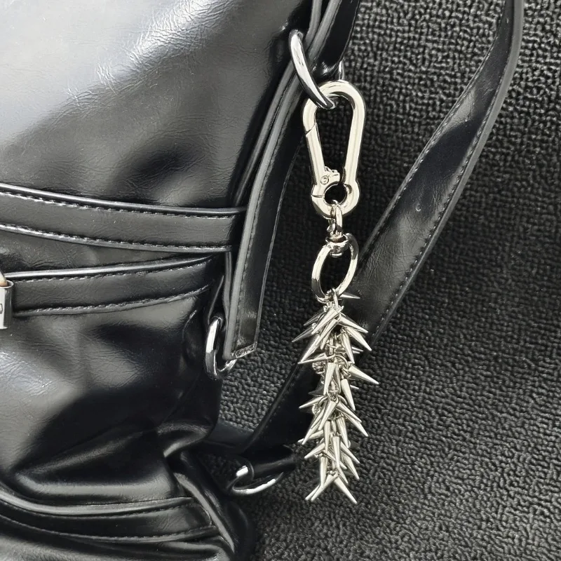 Dark Style High Street Men's and Women's Bag Hanging Accessories Punk Spiky Thorns Pants Chain Car Keychain Accessories
