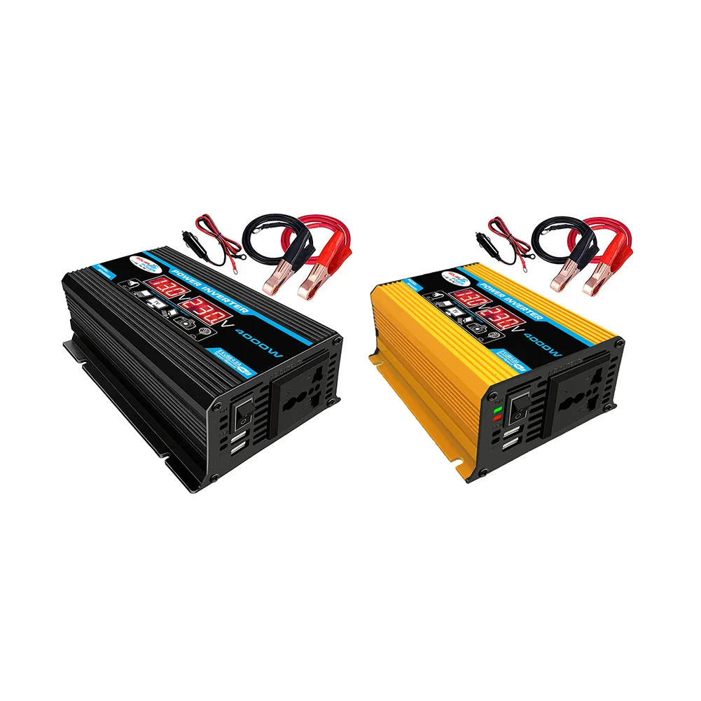 Dual LCD Digital Display Power Inverter Modified Sine Wave Power Inverter Car Charge Converter for Auto Steamboat Accessories