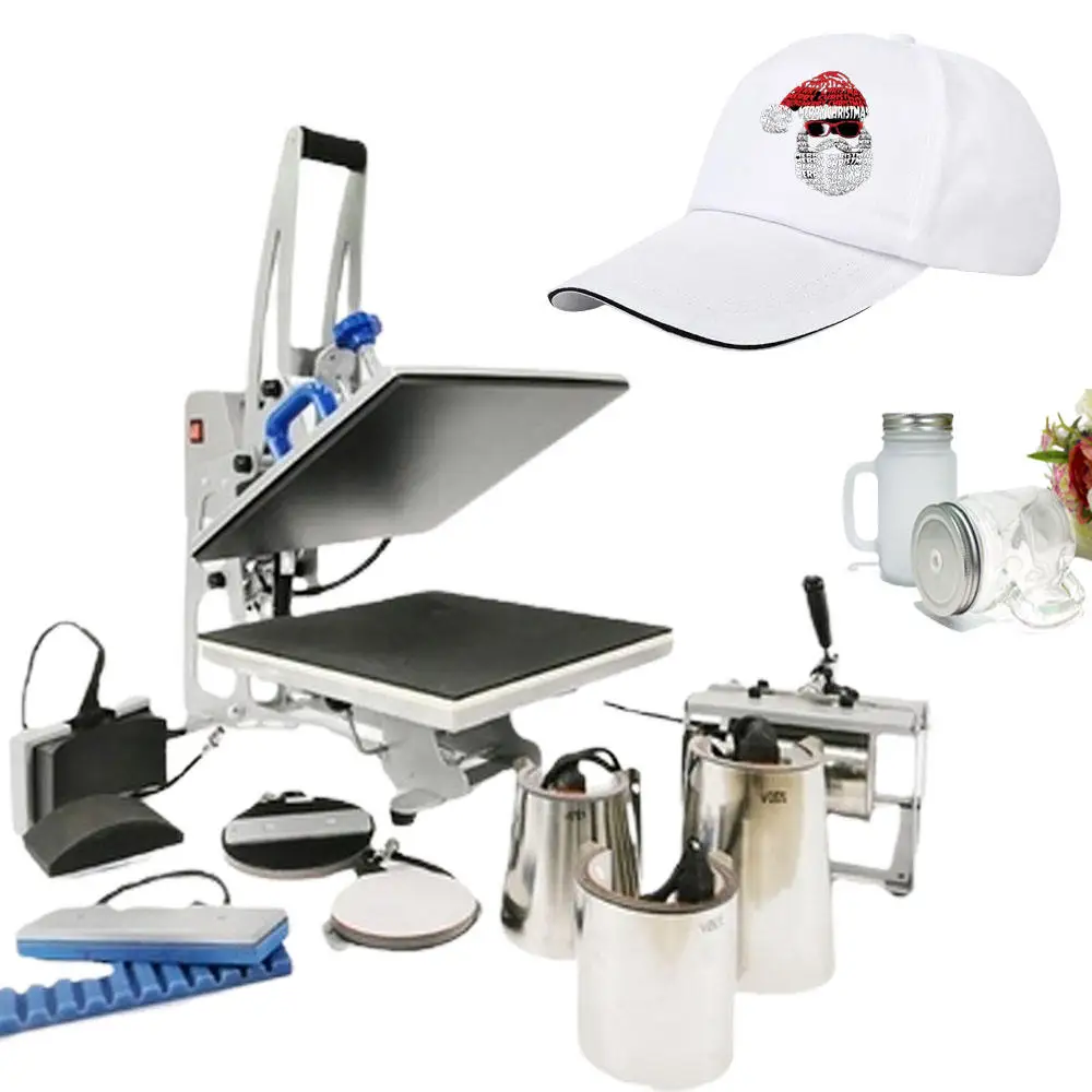 

Vesub Automatic 8 In 1 Heat Press Machine For T-Shirt Heat Press Transfer Designs Combo Heat Press Machine