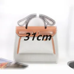 Any Canvas handbag Herbag new printed pig nose slanted body fashionable multifunctional casual women's texture double-layer cowh