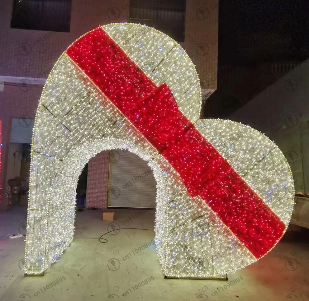 Gran oferta, diodo emisor de luz 3 d resistente al agua, grande, personalizado, en forma de corazón, para exteriores, vacaciones de Navidad, comercial