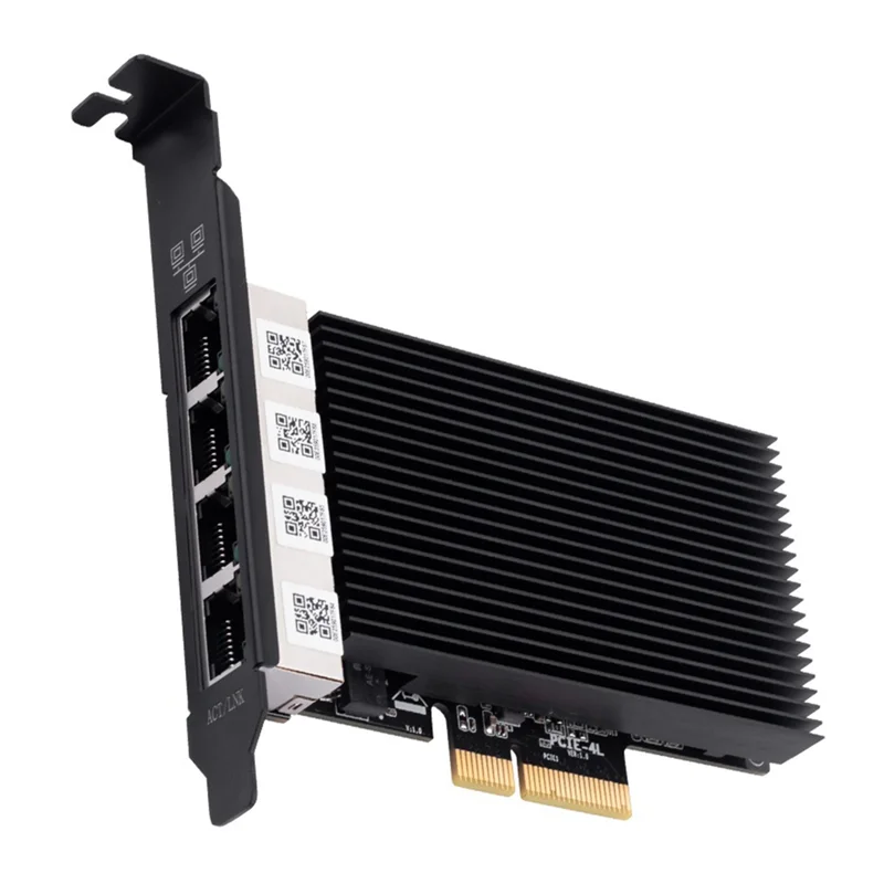 

RJ45 4-портовый сетевой адаптер 2,5 Гбит/с для сетевой карты I226 Pcie 10/100/1000/2500 Мбит/с для настольных ПК Windows 10/11