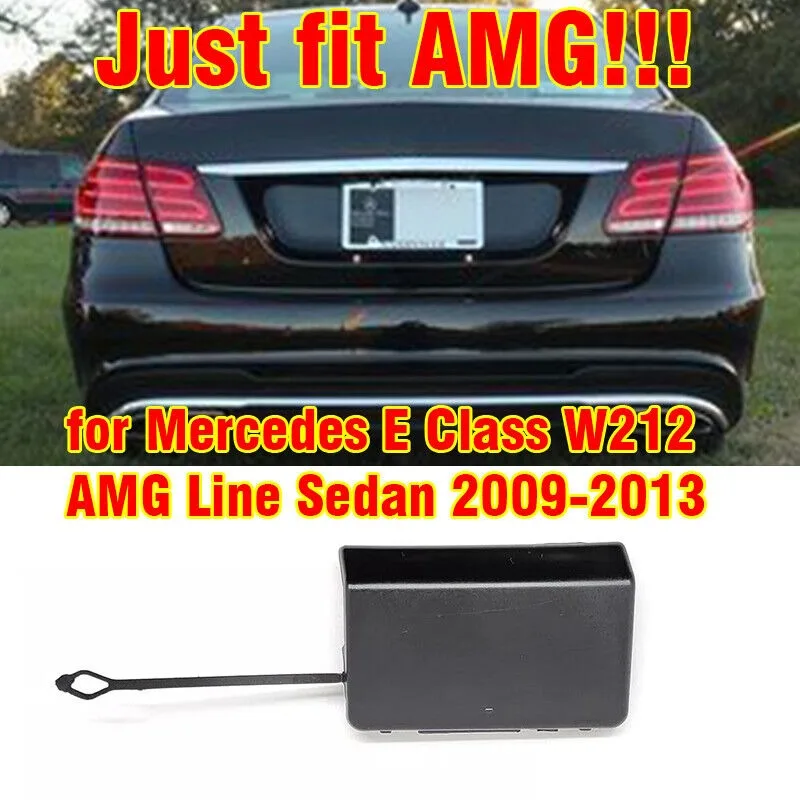 

Black Rear Bumper Tow Hook Cover for Mercedes E Class W212 AMG Line Sedan 09-13