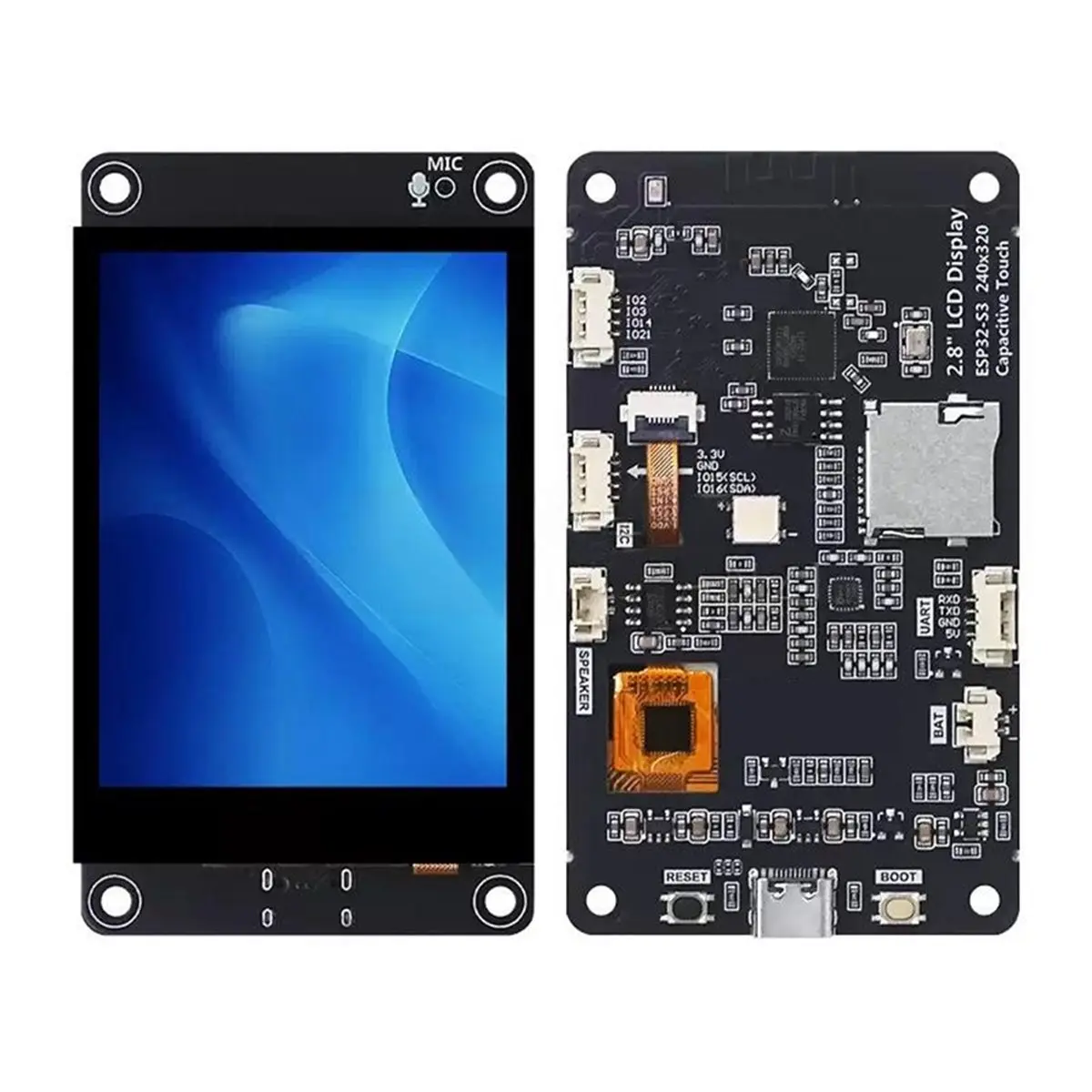 - Development Board WiFi BT 2.8 Inch IPS Screen Smart Display No Touch with Speaker for AI Programming Panel