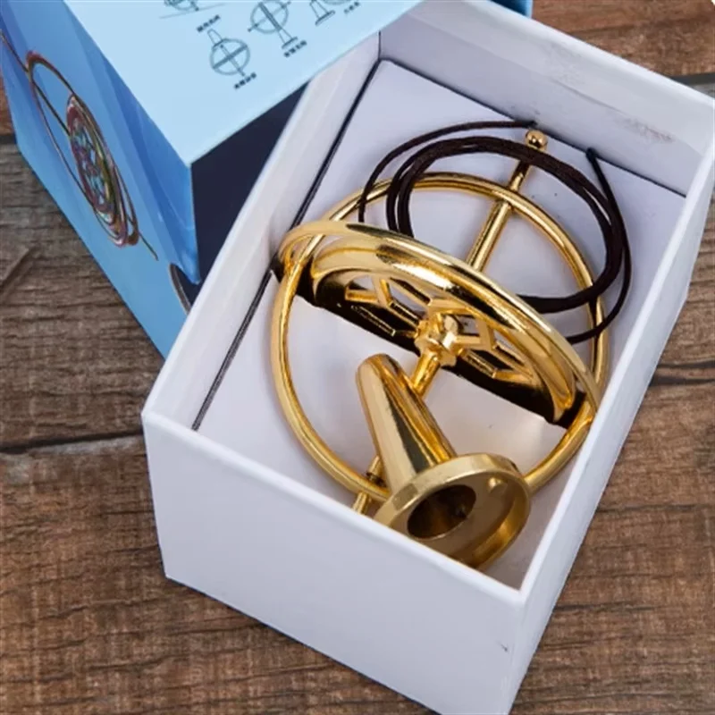 Equilibrio dinamico angolare Giroscopio con punta delle dita Giocattoli antistress Esperimento di fisica giroscopio antigravità in metallo creativo