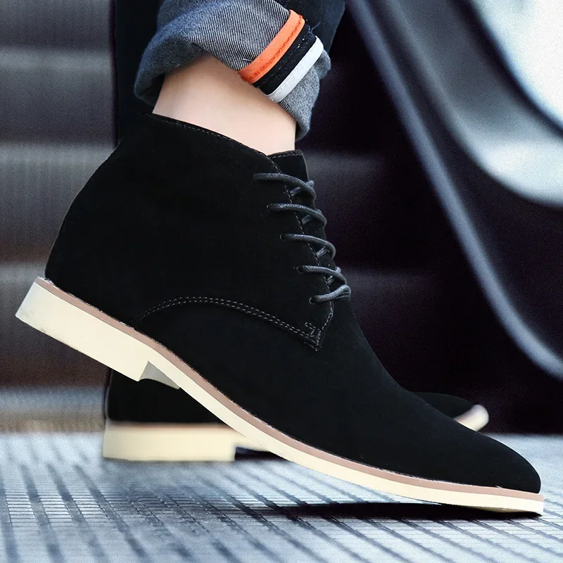 Ankle Boots For Men Winter Boot Lace Up British Style Classic Suede Boots Casual Shoes Work Footwear Botas Zapatos Hombre2024