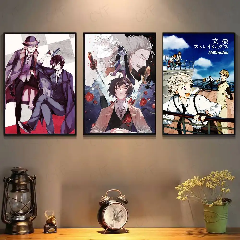 Anime B-Bungo S-Stray D-Dogs Poster sticky wall waterproof home living room bedroom bar aesthetic decoration