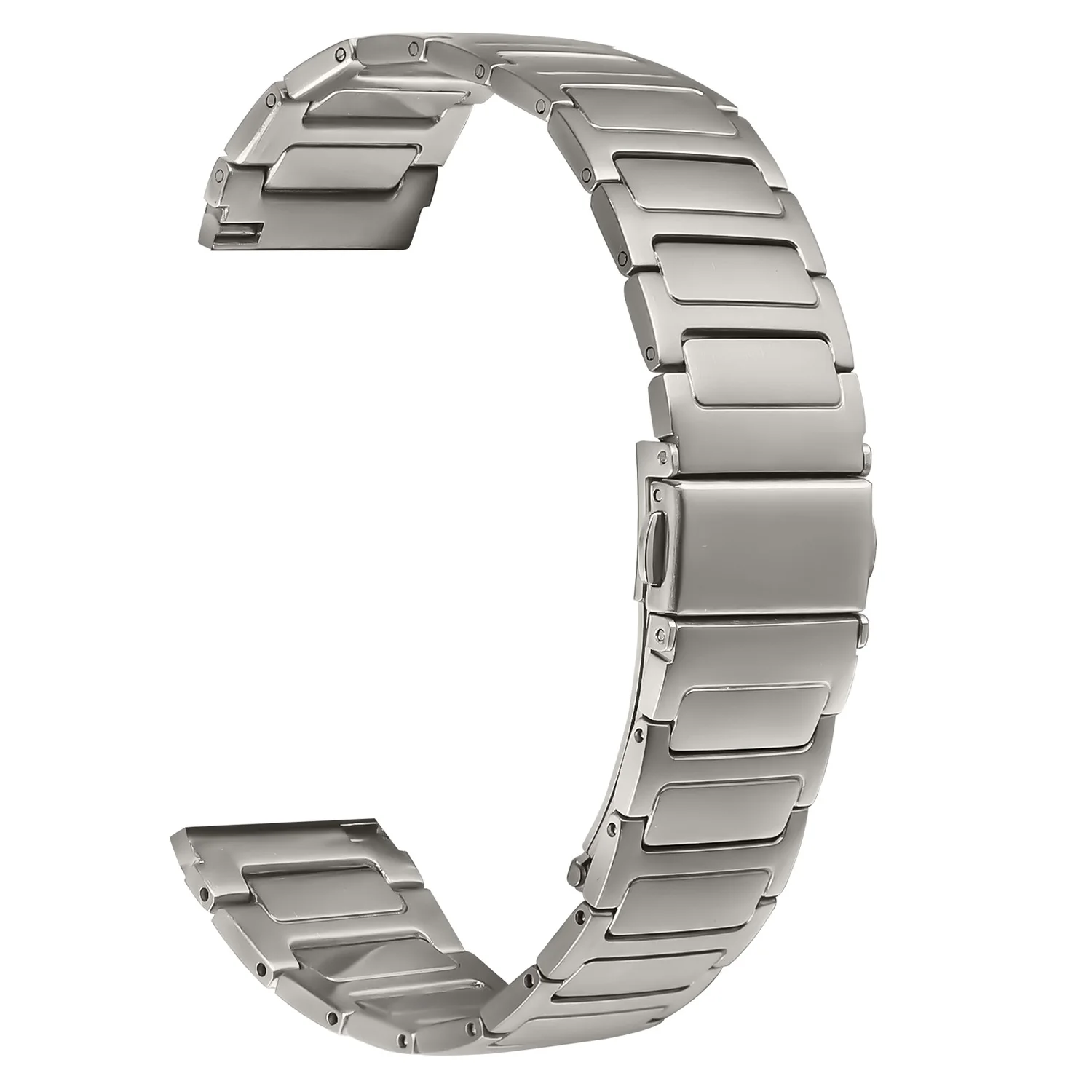 

For Yamay SW022 Watch Band Adjustable Titanium Color Stainless Steel Metal Watch Strap