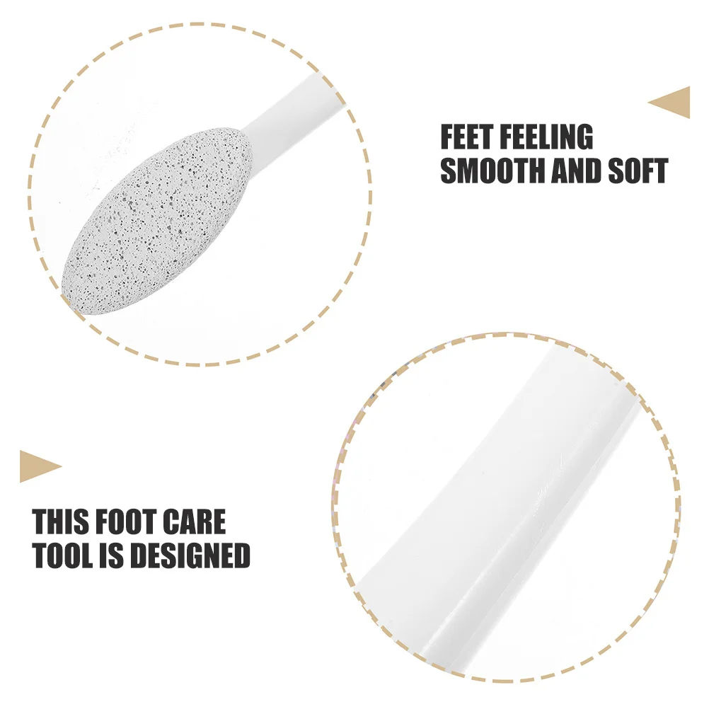 

2Pcs Pumice Stone Brush for Feet Callus Remover Long Handle Foot File Dead Skin Removal Pedicure Care Tool Pumice Stone for Feet
