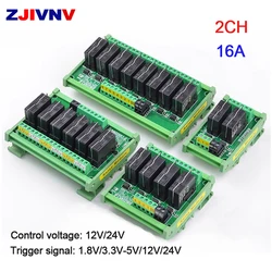 2CH 1NO+1NC 1.8V/3.3V-5V/12V/24V Trigger Voltage Optocoupler Isolated Relay Module 16A BMZ-K1-E for Microcontroller Raspberry Pi