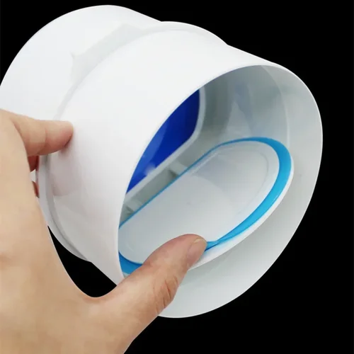 Válvula de retención de ventilador de escape de PVC, amortiguador de retroceso de tubo redondo, rejilla de ventilación de conducto de aire de 75/110mm para accesorios de baño y cocina, 1 ud.