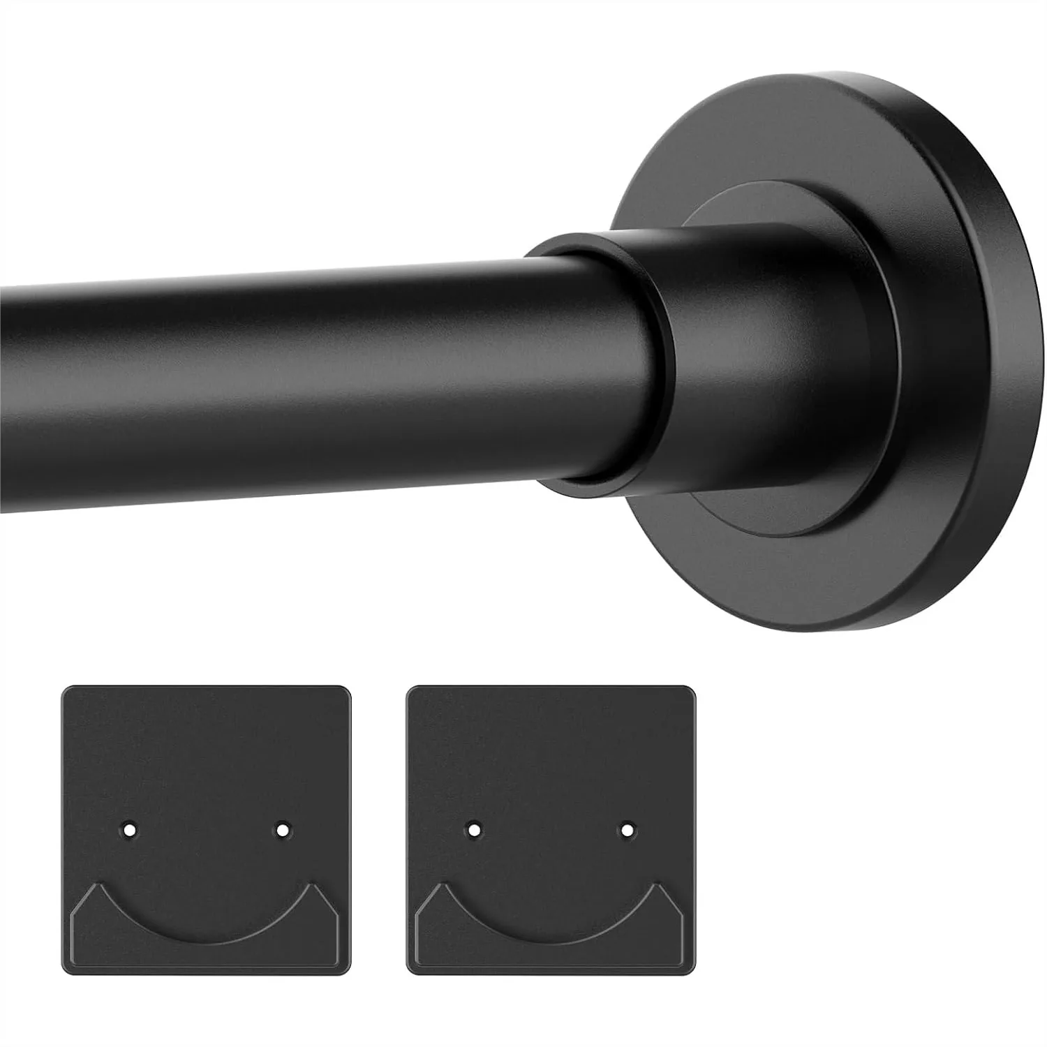 

Tension Shower Curtain Rod Adjustable 30-80" with Holders, Anti-Rust No Drill Rod for Bathroom