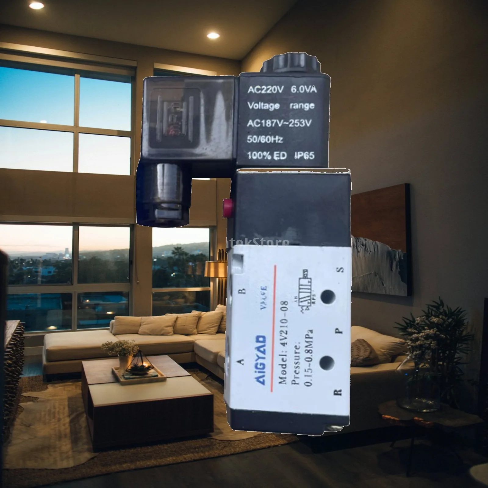 2 Position Pneumatic Air Valve Aluminum Alloy Mechanical Solenoid Valve for Factory Automation