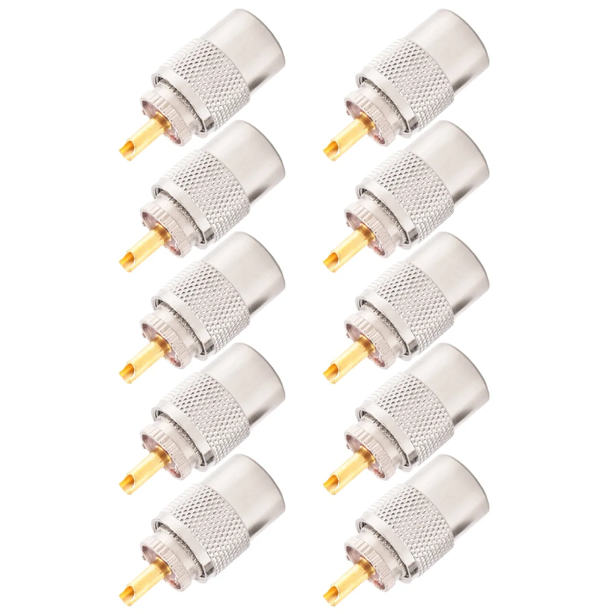 10PCS RF Connector UHF Male Connector RG8 RG58 Cable Lug Antenna Connector PL259