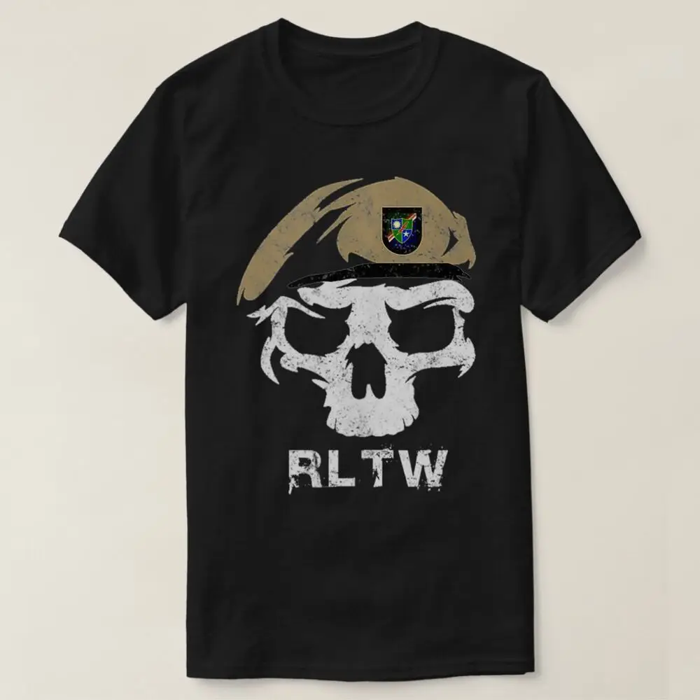 LIMITED Vintage Army Ranger Regiment RLTW Skull Tan Beret T-Shirt Unisex T-shirts For Man Woman Short Summer Tees Casual Cotton