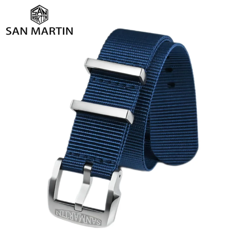 

San Martin 20mm Military Nylon Strap Sports Watchband Paratrooper Watch Bands Comfortable Universal High Quality Durable BD0005