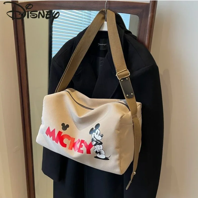 Disney Mickey New Women\'s Crossbody Bag Fashionable and High Quality Men\'s Fitness Bag Short Distance Travel Storage Bag