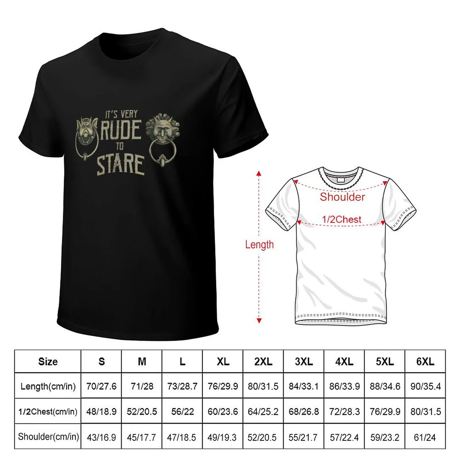 It's Very Rude To Stare Labyrinth Knockers T-Shirt Anti-Fade Casual Tee Shirt