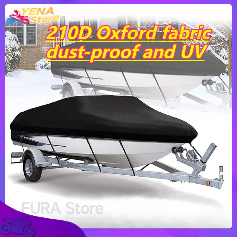 

V-shaped boat rain-proof cover 210D Oxford fabric dust-proof and UV-resistant boat cover Boat outdoor protection