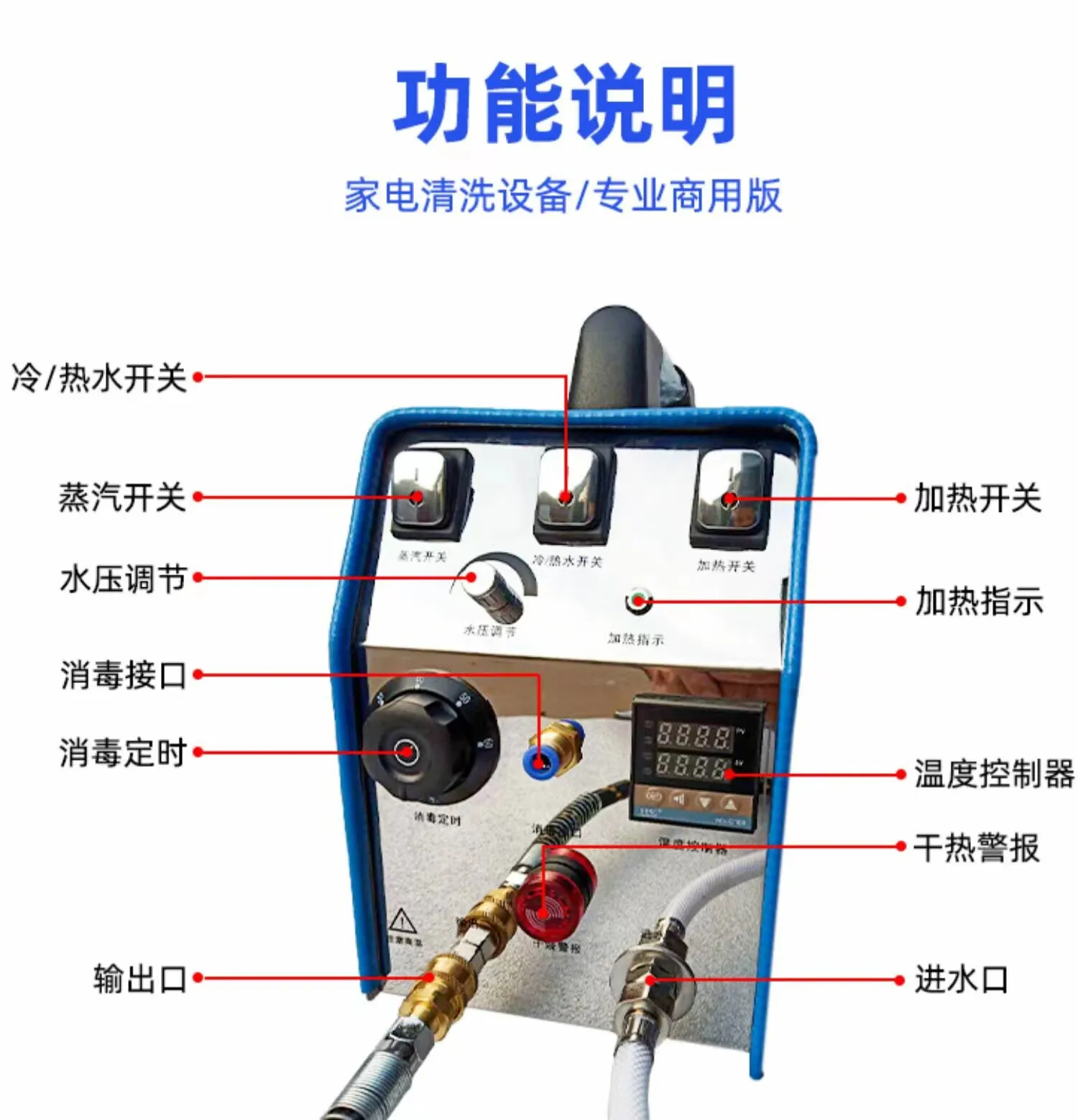 HF-Q7 Steam Descaling Cleaning Machine 220V Household Cleaning Equipment For Air Conditioner Refrigerator Pipeline Maintenance