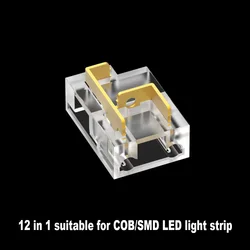 Multifunctional 12 In 1 Compatible With COB SMD LED Light Strip Connected Strip Wire Connectors 2 Pin For 8mm Terminal Blocks