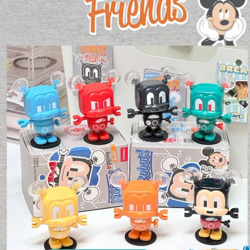 

Disney Mickey Series Robot Blind Box Figurine - Cute Cartoon Kawaii Design Exquisite Decorative Accessory Trendy Surprise Gift