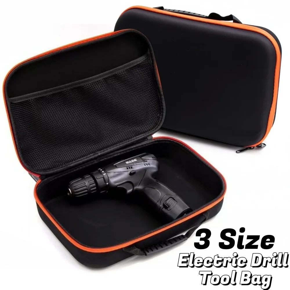 

3-размерная сумка для инструментов большой емкости, противоударная сумка для инструментов для электрического сверления, портативная уличная сумка для аппаратного обеспечения для электрика, водонепроницаемая сумка