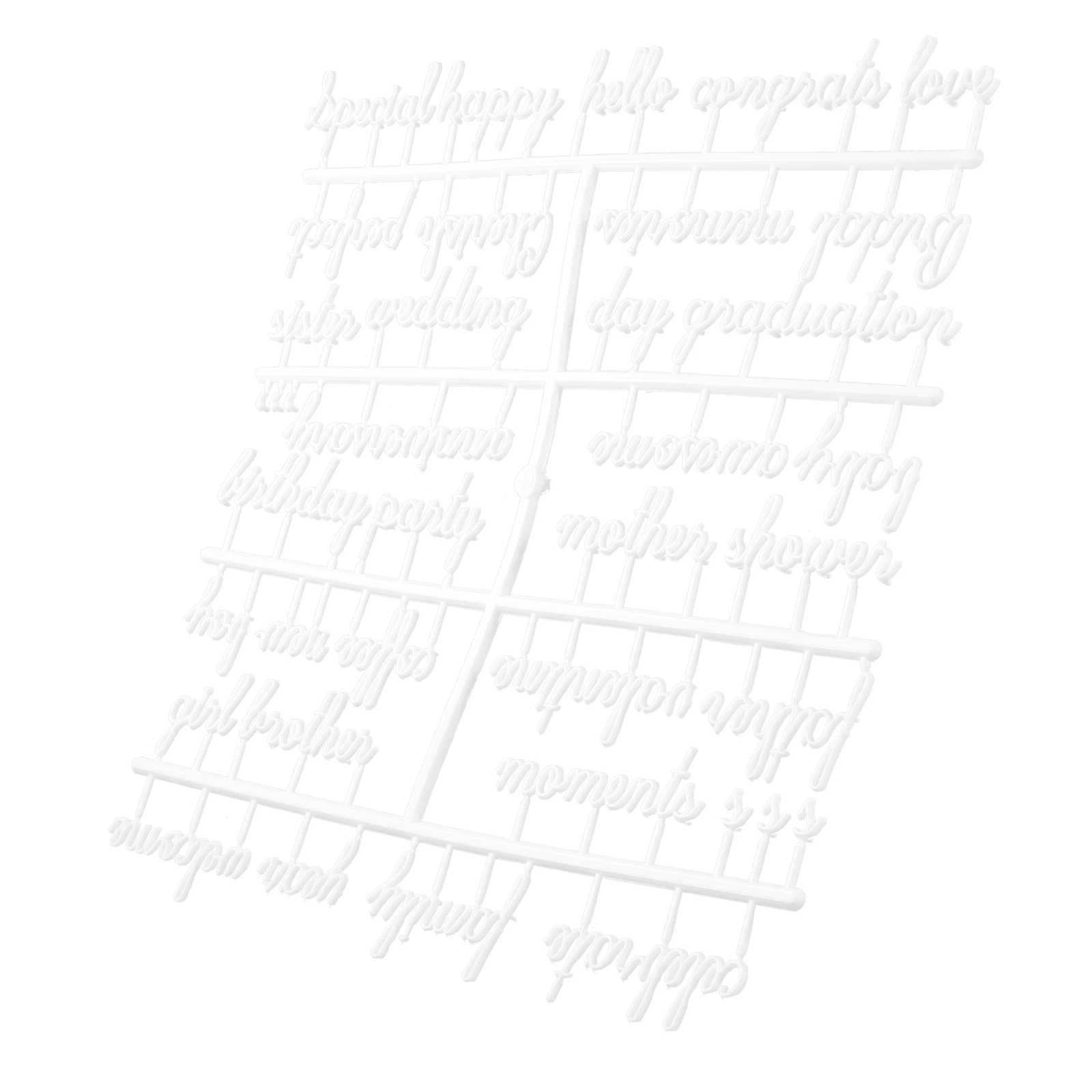 2 conjuntos de letras de boletim de plástico branco para placas de cartas acessórios de mensagem diy decoração do alfabeto