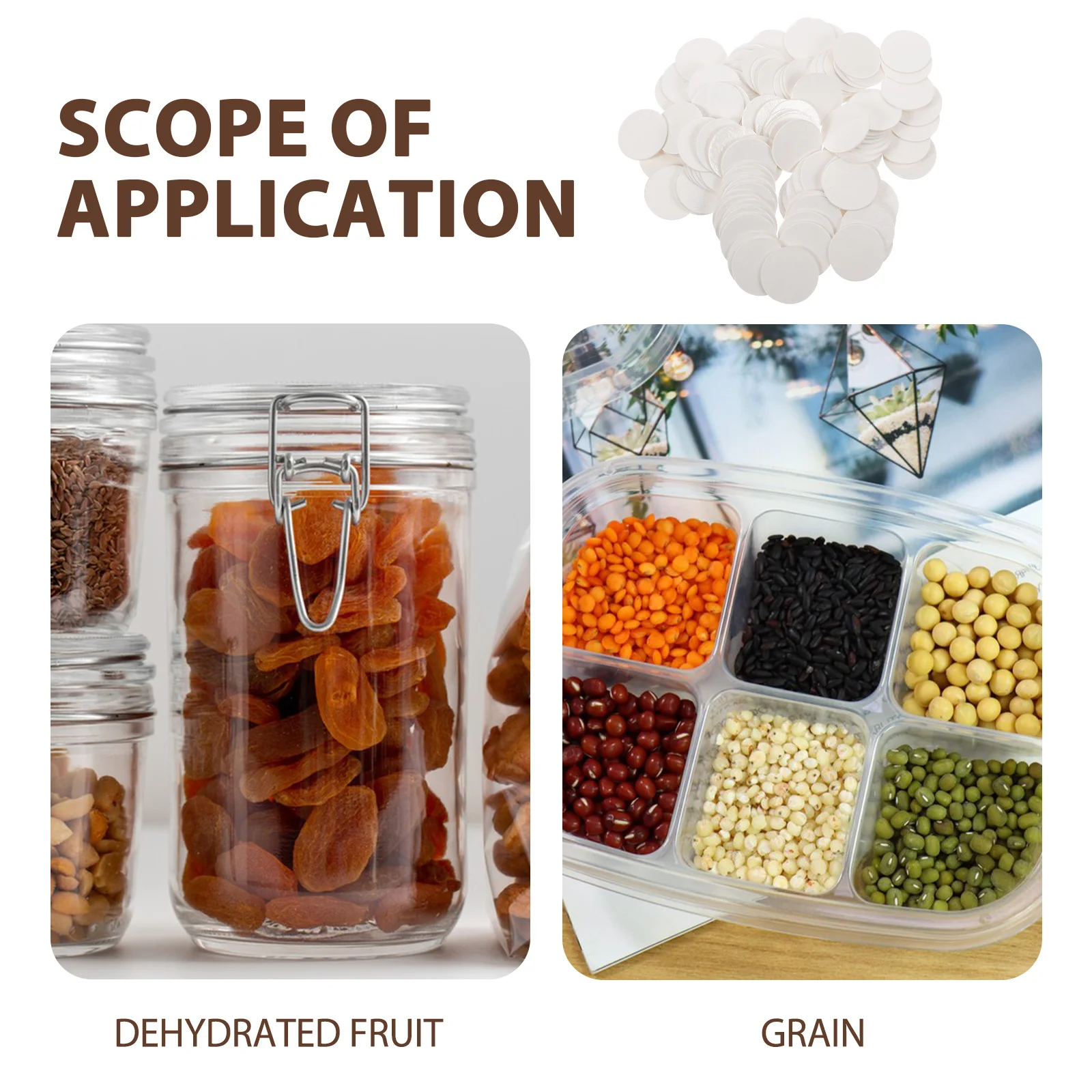 

100Pcs Versatile Portable Drying Sheets Moisture Absorbers for Food Storage Closets Cars Desiccant Drying Sheets for Food