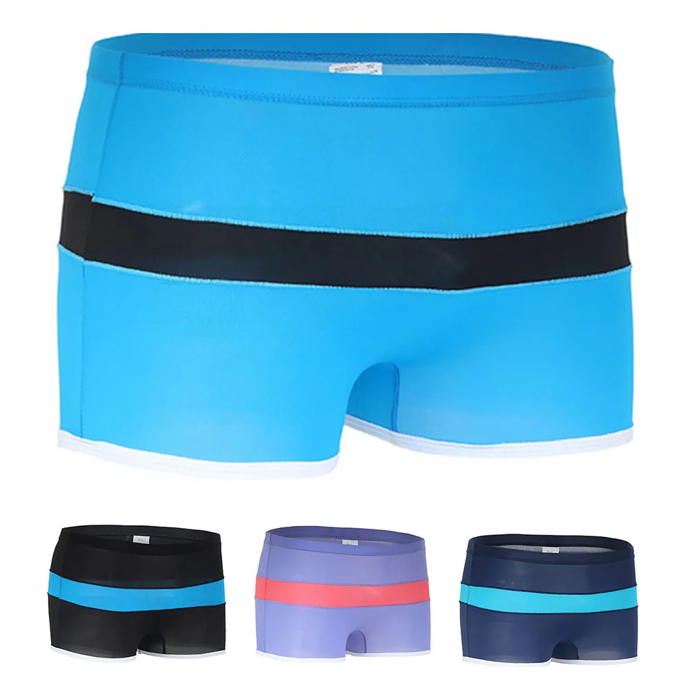 

Breathable Men Ice Silk Underwear Boxer Briefs Soft Nylon Spandex Pouch Underpants Trunks for All Day Comfort Wear