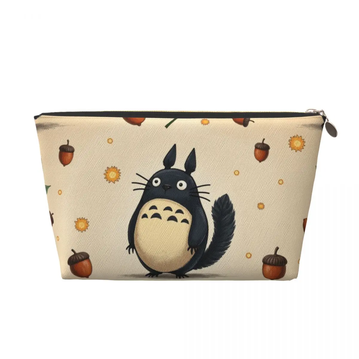 Kawaii totoroed saco de maquiagem anime bonito organizador de cosméticos bolsa de lavagem cuidados com a pele y2k harajuku streetwear produtos de higiene pessoal estéticos