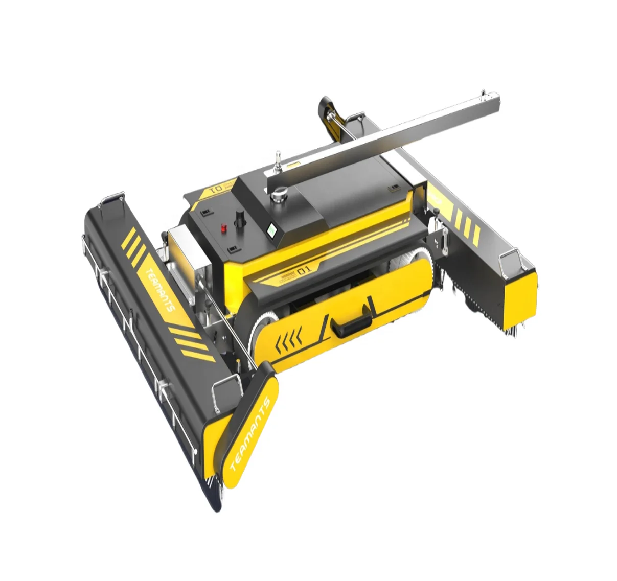 18kg Lightweight  Powered Crawler Belt Solar Cleaning Machines with High Pressure System 600mm Brush
