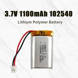 Bateria Li Po 1100 mAh 3,7 V Li 102540   Baterie litowo-jonowe Lipo polimerowe do instrumentów kosmetycznych Logger Produkty elektroniczne z możliwością ładowania