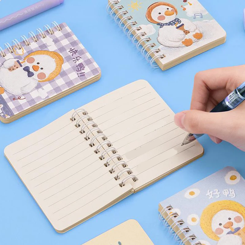 4 قطعة المفكرة الصغيرة المحمولة لطيف أنيمي الكرتون A7 لفائف كتاب Kawaii جيب دفتر اللوازم المكتبية طالب القرطاسية الهدايا