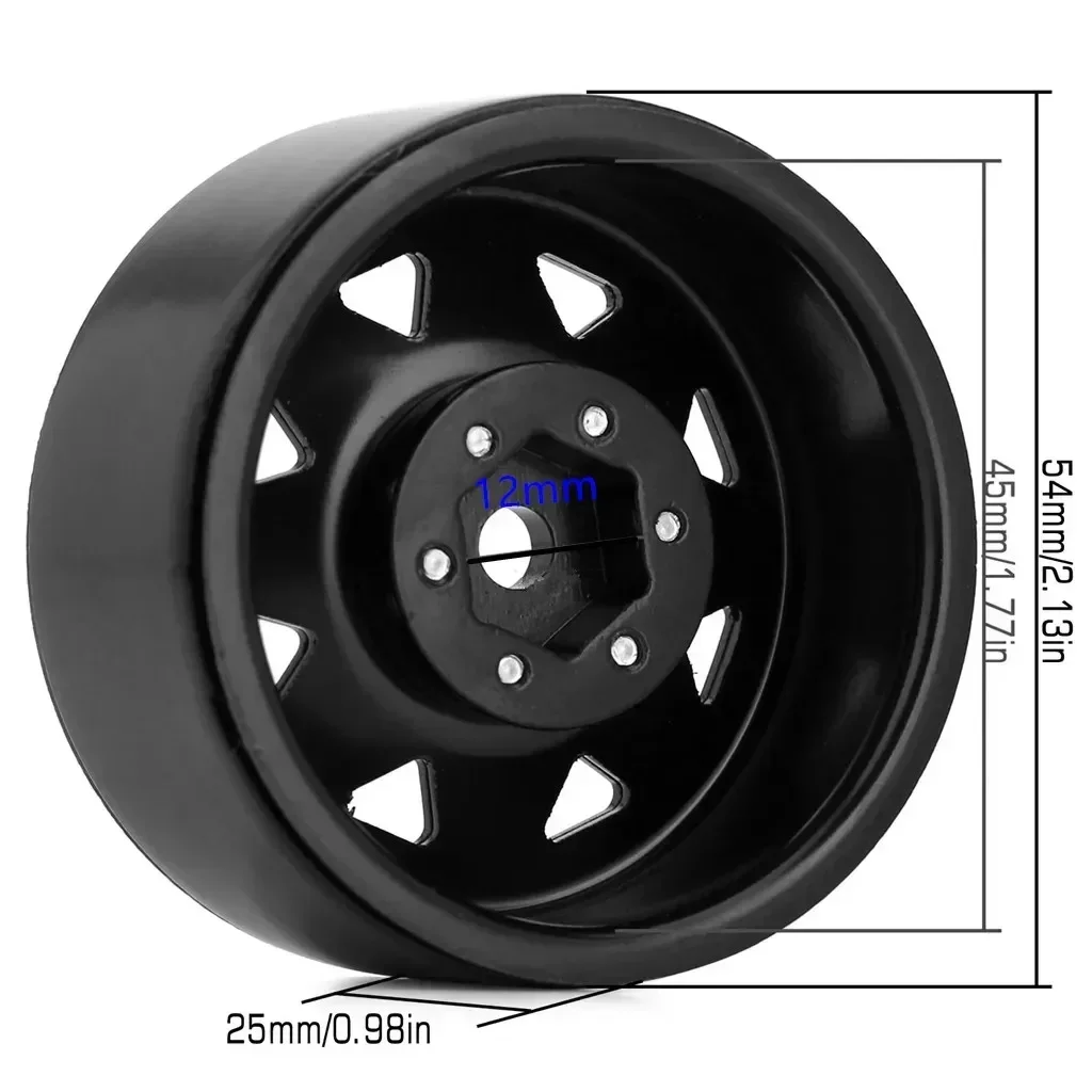 Jantes de metal de 1.9 "Beadlock 3 estilos para 1:10 RC Crawler Car Axial SCX10 90046 TRX4 Redcat GEN8