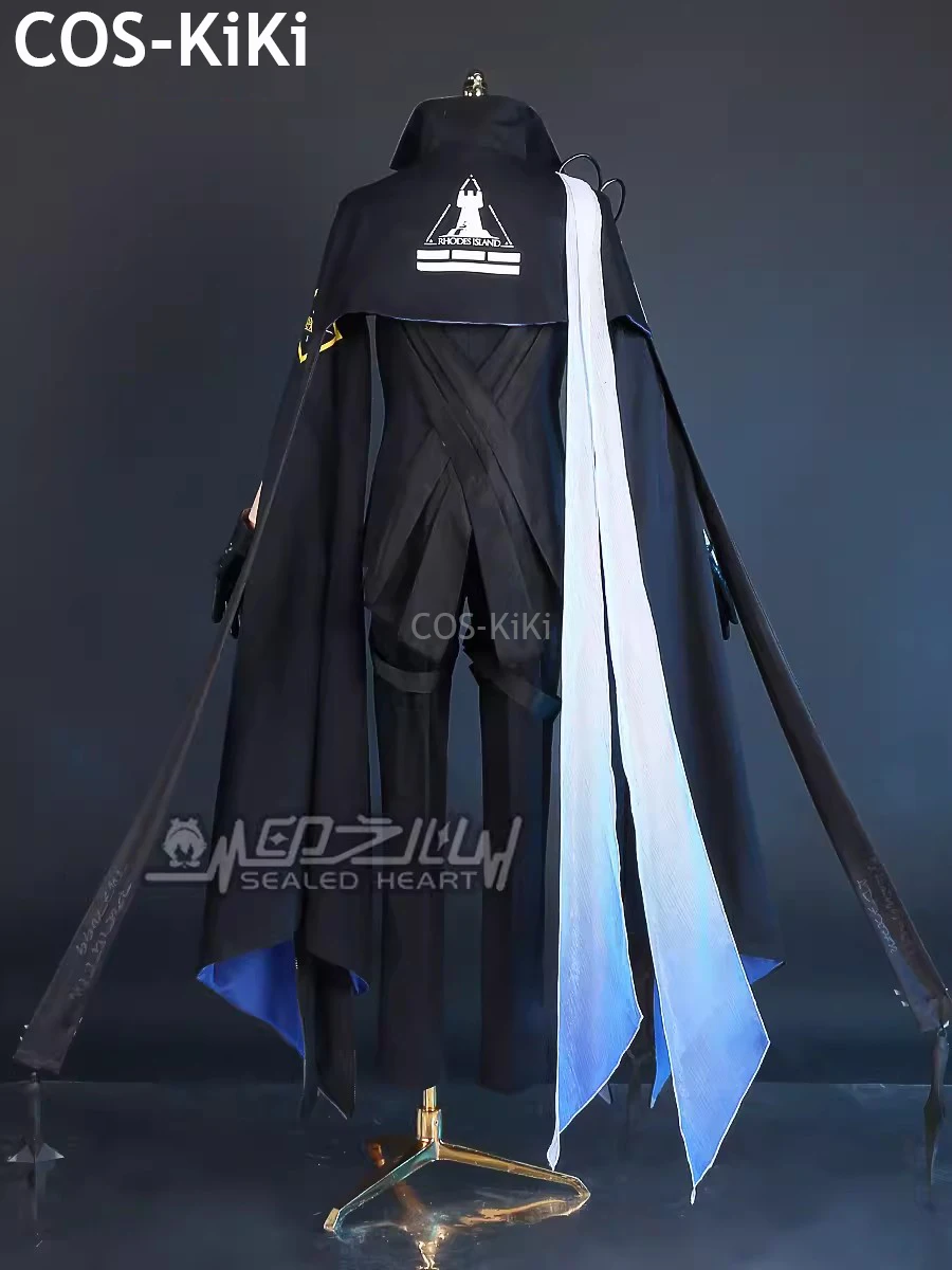 COS-KiKi Arknights Logos Game Suit Cool Handsome Uniform Cosplay Costume Halloween Carnival Party Role Play Outfit Men S-XXL