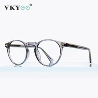 VICKY, gafas de lectura redondas con luz azul, montura de gafas para mujer, gafas Retro de plástico de titanio antiluz azul para ordenador
