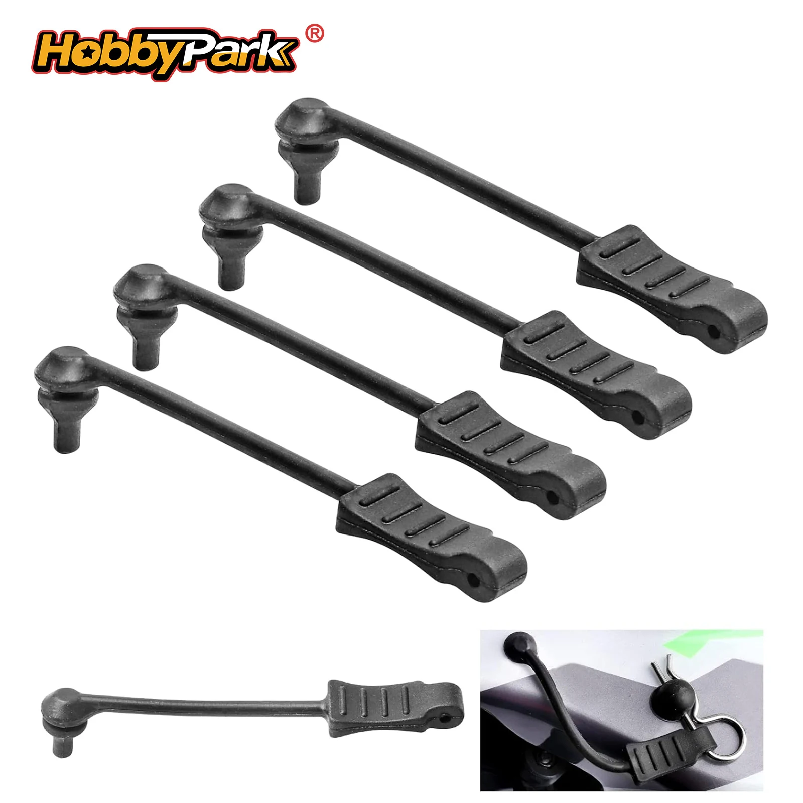 Hobbypark Ersatz-RC-Gummihalterungs-Ziehlaschen für RC-Autokarosserie-Clips, passend für 1,2mm 1,4mm 1,5mm Stangen 1/12 1/10 1/8 1/5 20 Stück