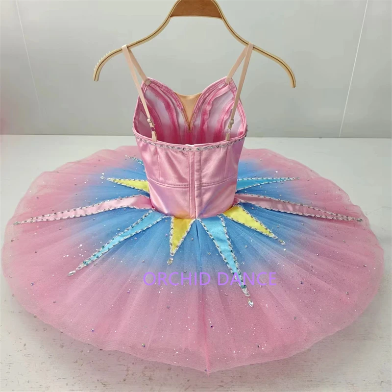 high quality  custom color fashion Unique Design Kids Girls Children Women Adult Performance Wear Gold Pink Ballet Tutu Costumes